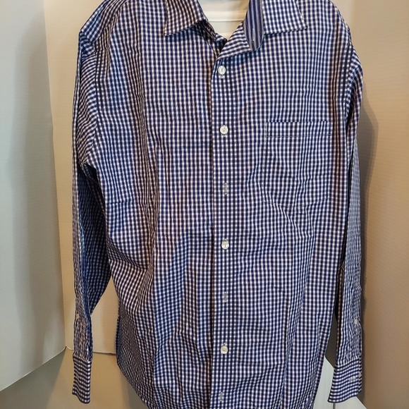 KENNETH COLE Men’s Blue Plaid Regular Fit Button Down Long Sleeve Shirt … - Picture 2 of 6